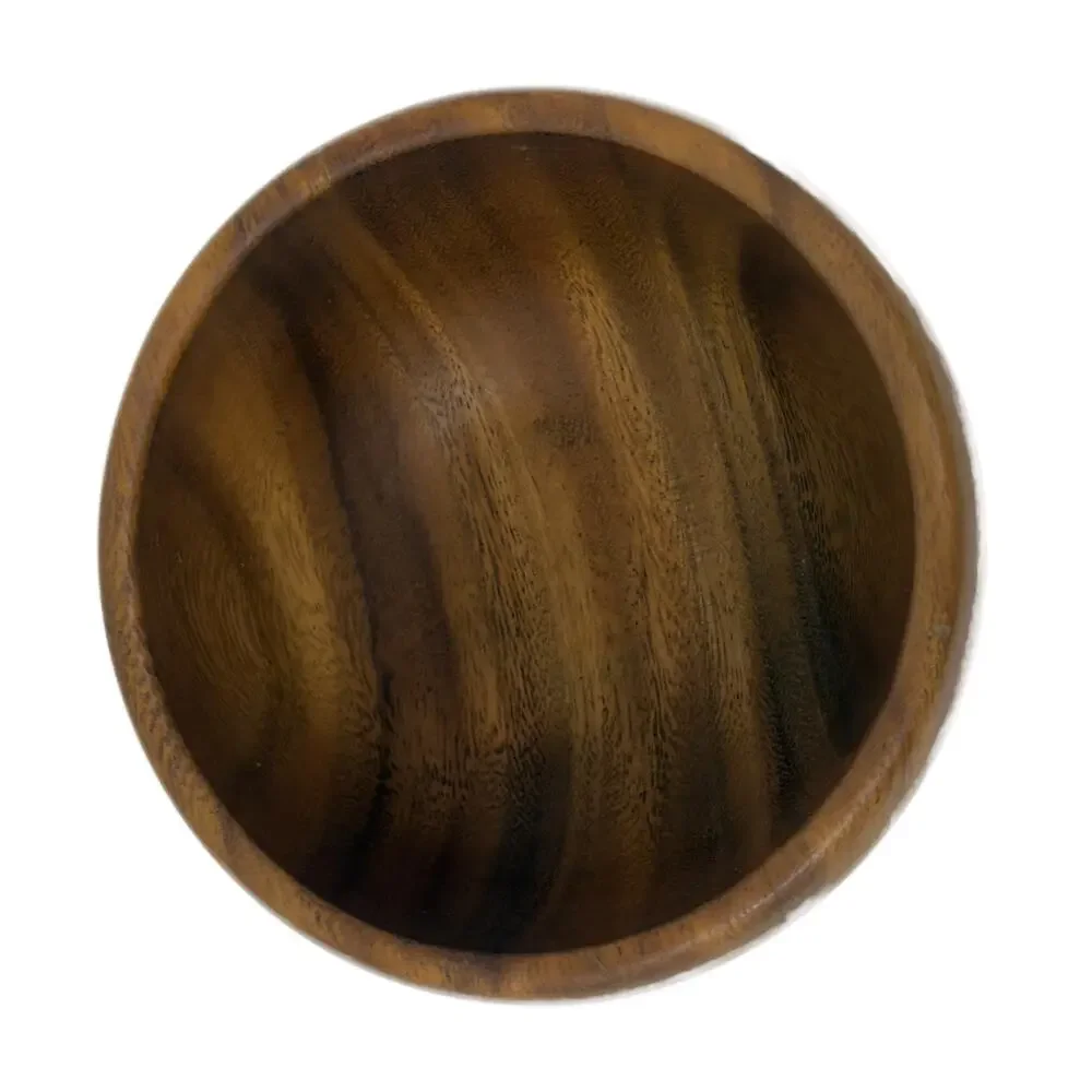 Villa Acacia Small Hand-Turned Wood Accent Trinket Bowl 6.5